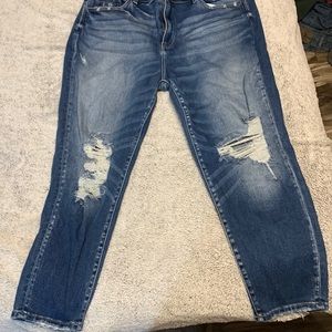 KanCan distressed mom jeans
